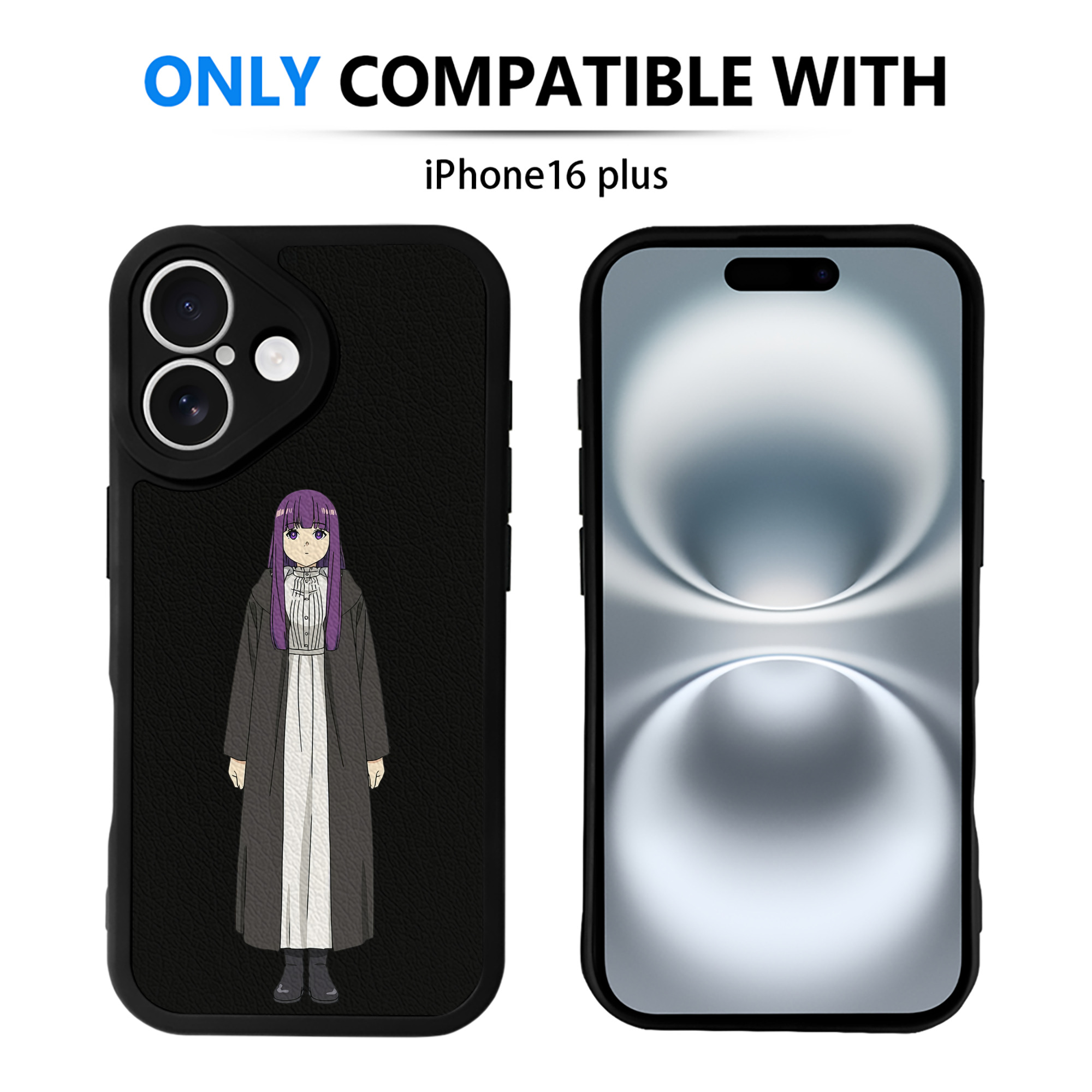 （画像用） 葬送のフリーレン Frieren 【iPhone 16シリーズ対応】シリコンスマホケース（レザー調） 材質：シリコン